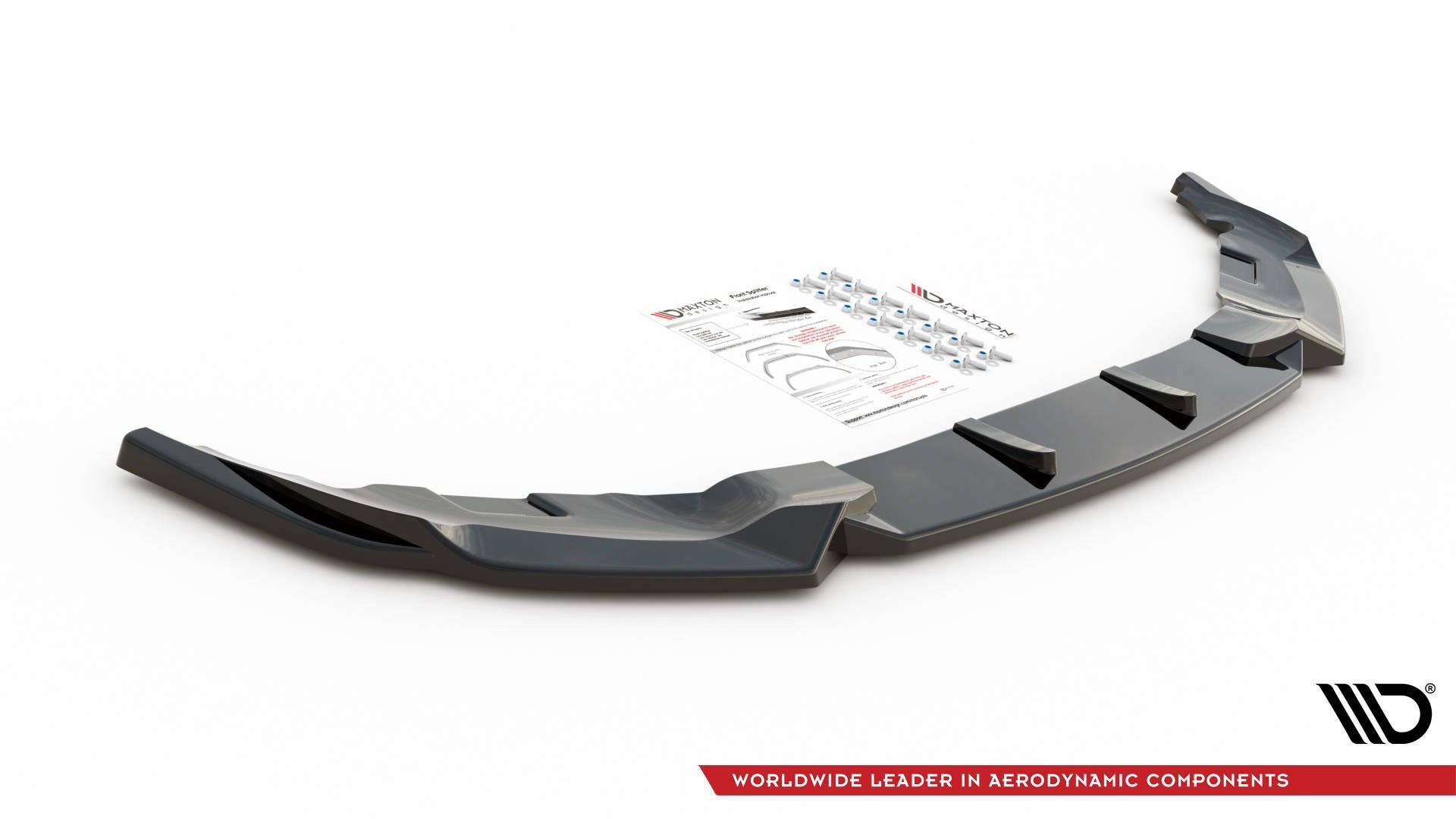 Maxton Design Street+ Spoilerlippe Front Ansatz passend für BMW 6er GT M-Paket G32 Facelift schwarz Hochglanz