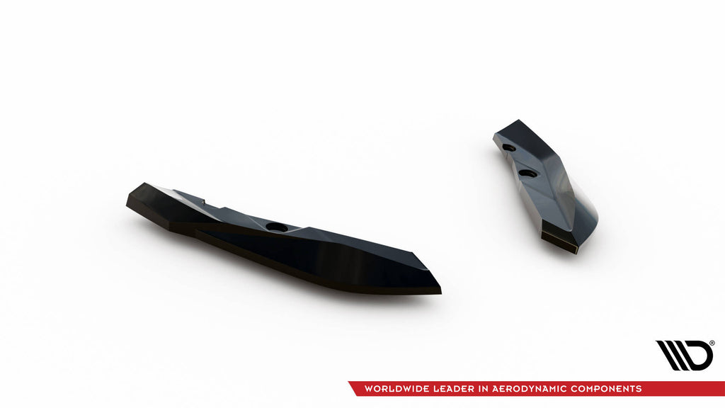 Maxton Design Heck Ansatz Flaps Diffusor V.4 passend für BMW M135i F70 schwarz Hochglanz