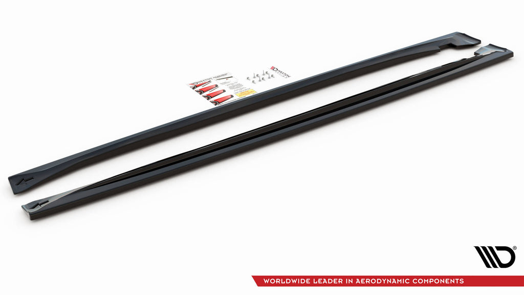 Maxton Design Street+ Seitenschweller Leisten passend für Dodge Durango RT Mk3 schwarz Hochglanz
