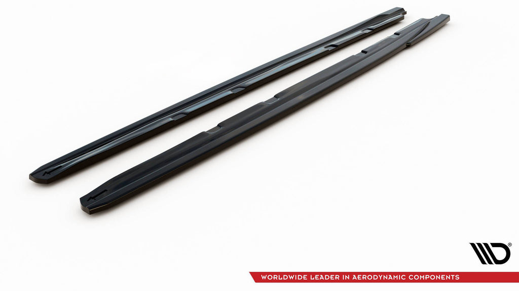 Maxton Design Street+ Seitenschweller Leisten passend für V.5 Seat Leon Cupra / FR Mk3 / Mk3 Facelift schwarz Hochglanz