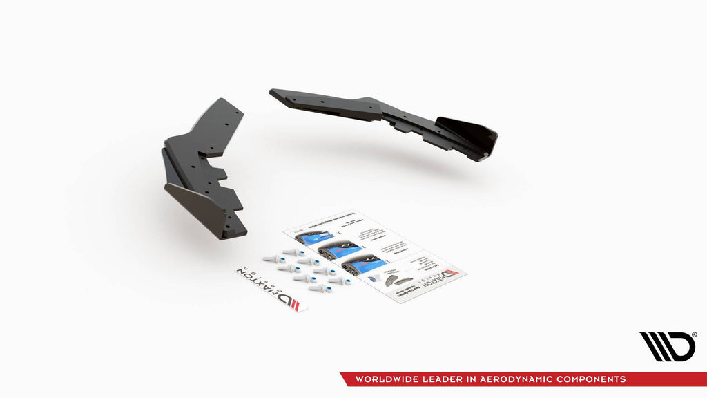 Maxton Design Street Pro Heck Ansatz Flaps Diffusor + Flaps passend für BMW M135i F20 schwarz Hochglanz