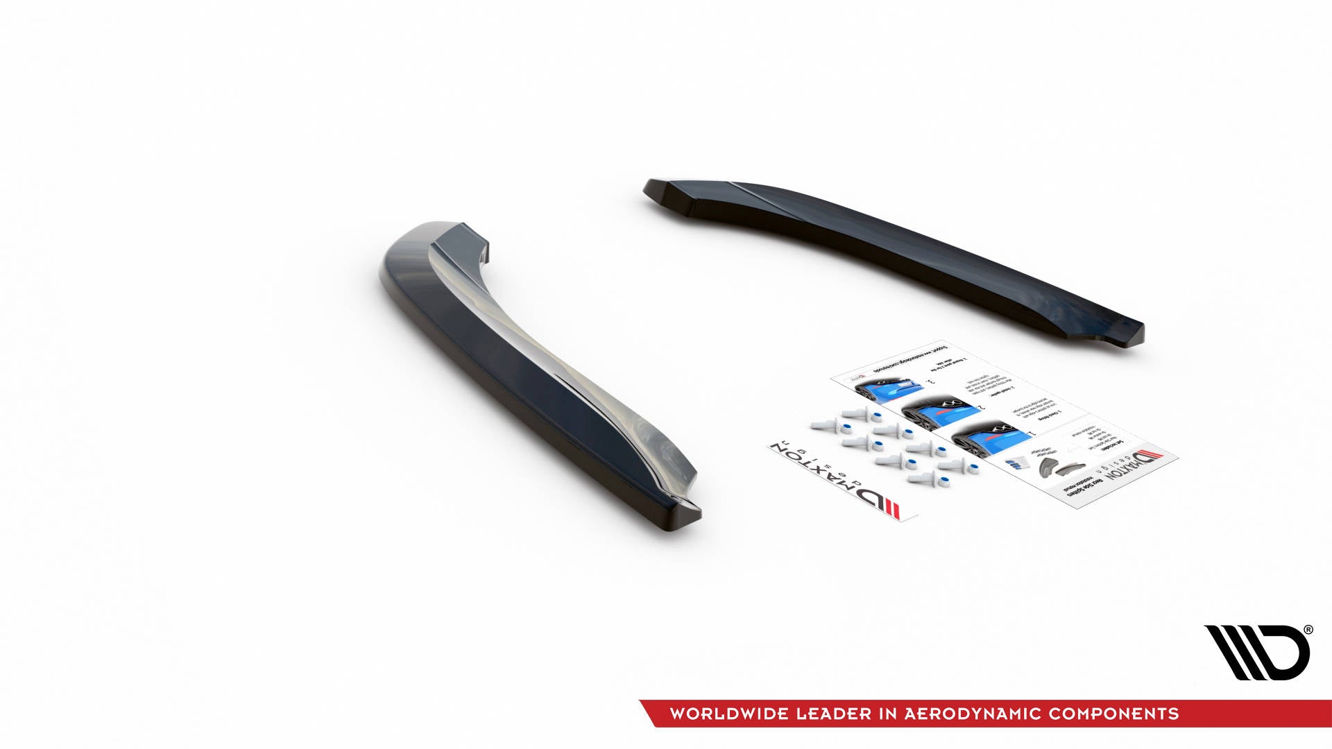 Maxton Design Heck Ansatz Flaps Diffusor passend für Seat Exeo schwarz Hochglanz