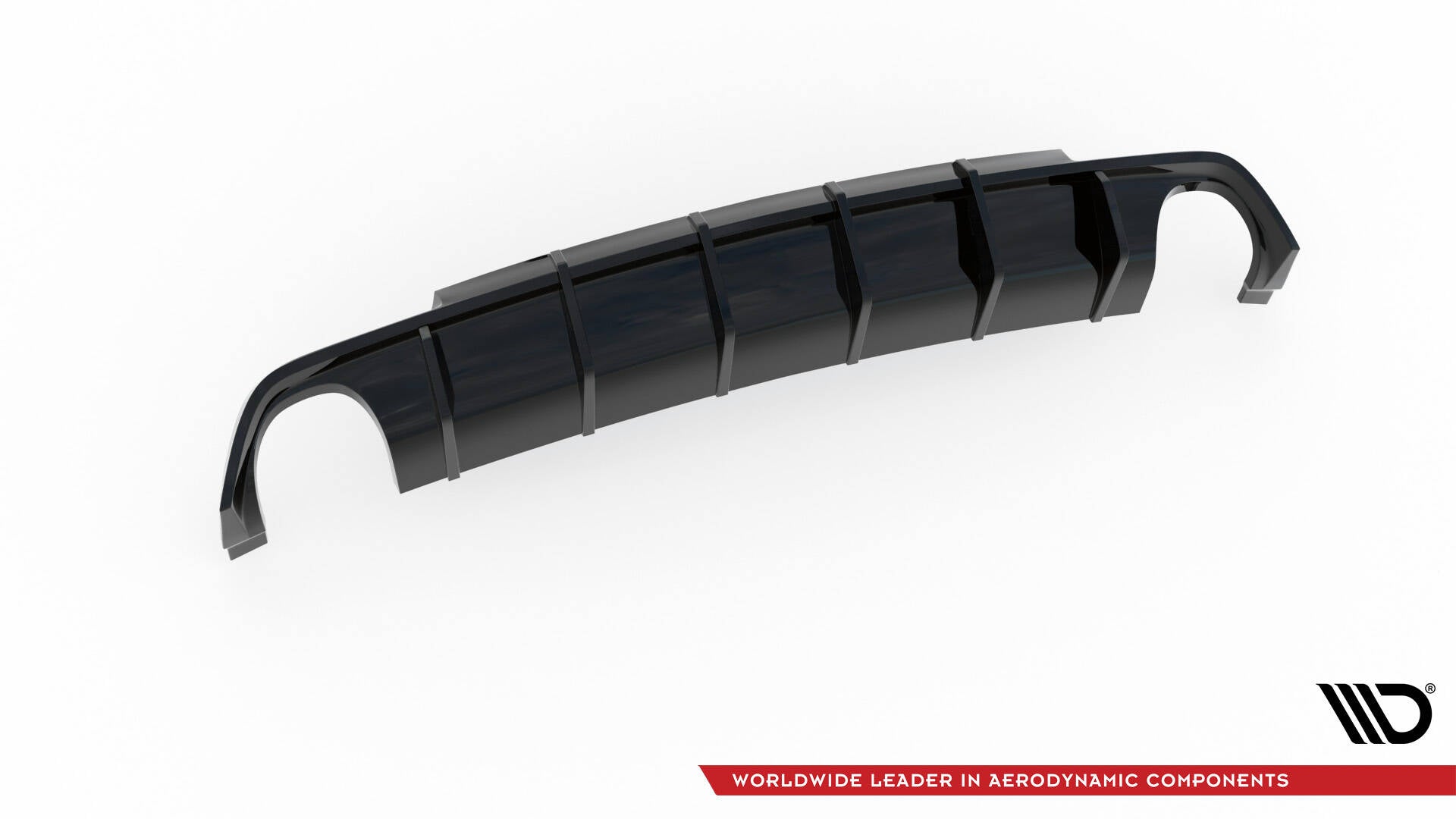 Maxton Design Diffusor Heck Ansatz V.1 passend für VW Scirocco R Mk3 schwarz Hochglanz
