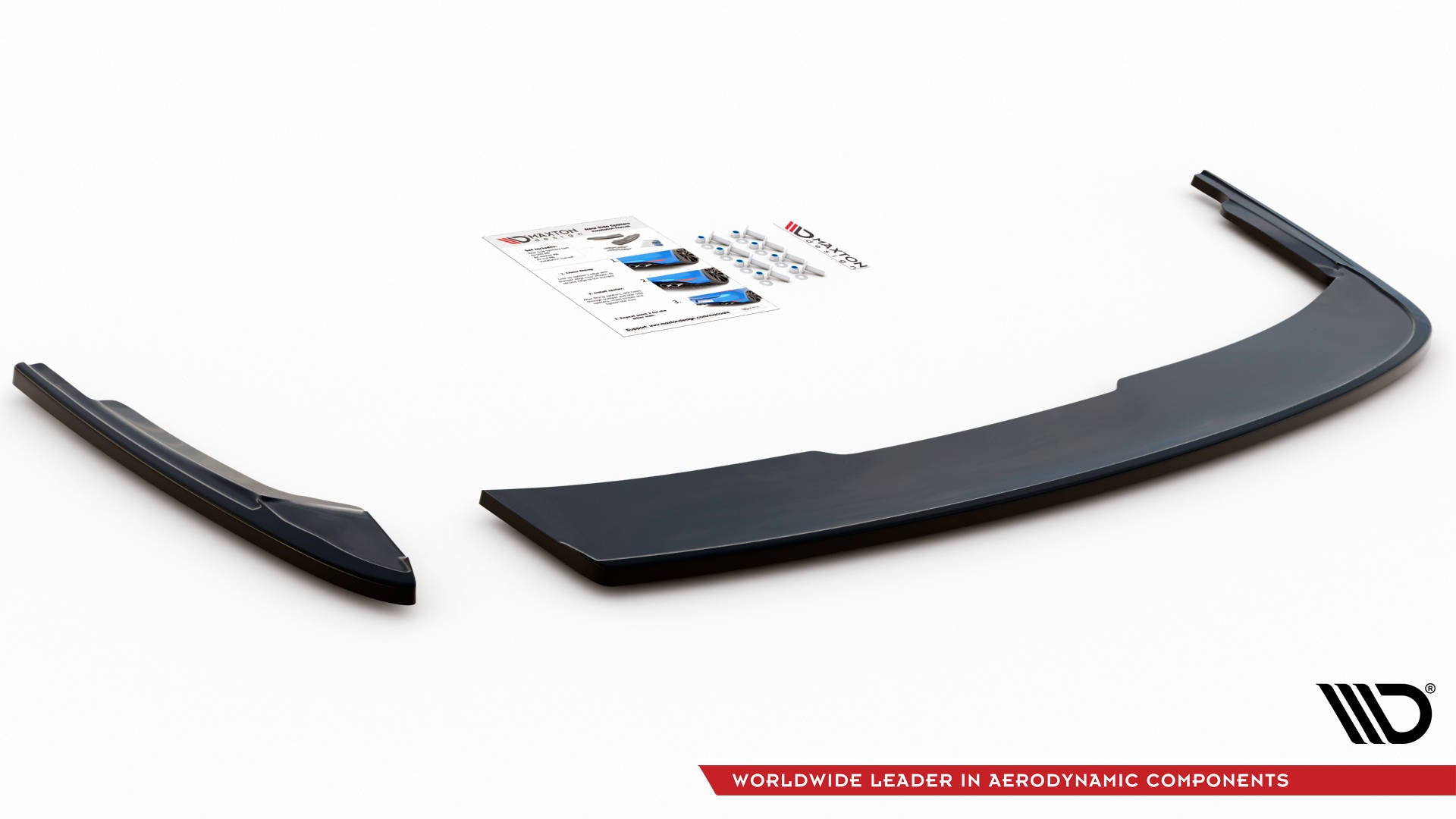 Maxton Design Heck Ansatz Flaps Diffusor passend für Audi A4 B9 schwarz Hochglanz