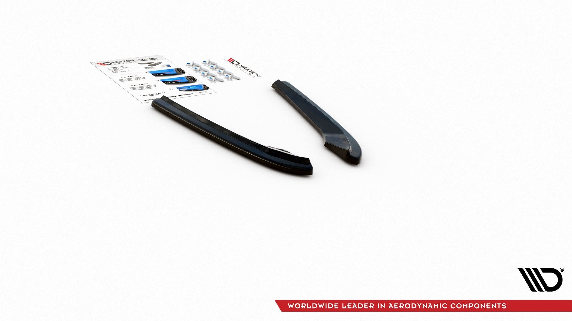 Maxton Design Heck Ansatz Flaps Diffusor passend für Audi S4 / A4 S-Line B8 Limousine schwarz Hochglanz
