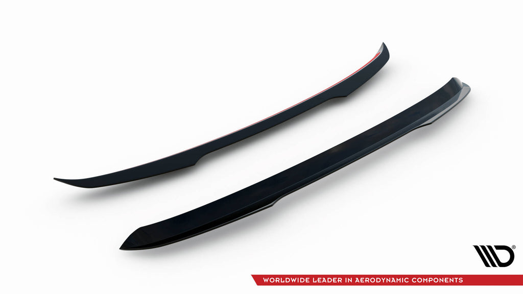 Maxton Design Spoiler CAP passend für Audi A4 S-Line / S4 Avant B8 Facelift schwarz Hochglanz