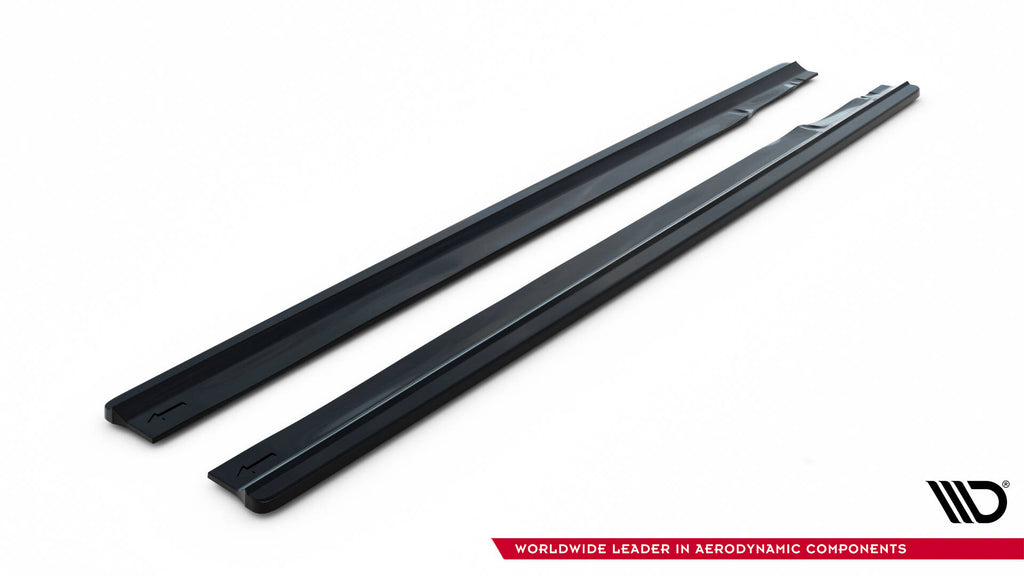 Maxton Design Street+ Seitenschweller Leisten passend für Audi A8 D4 schwarz Hochglanz