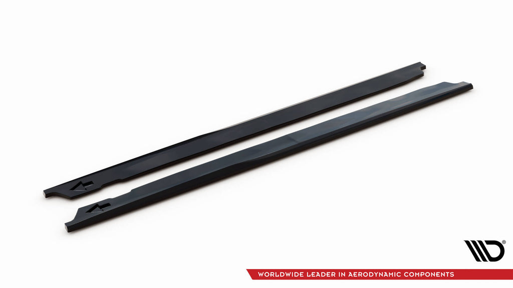Maxton Design Street+ Seitenschweller Leisten passend für Ford Transit Connect L2 Mk2 Facelift schwarz Hochglanz