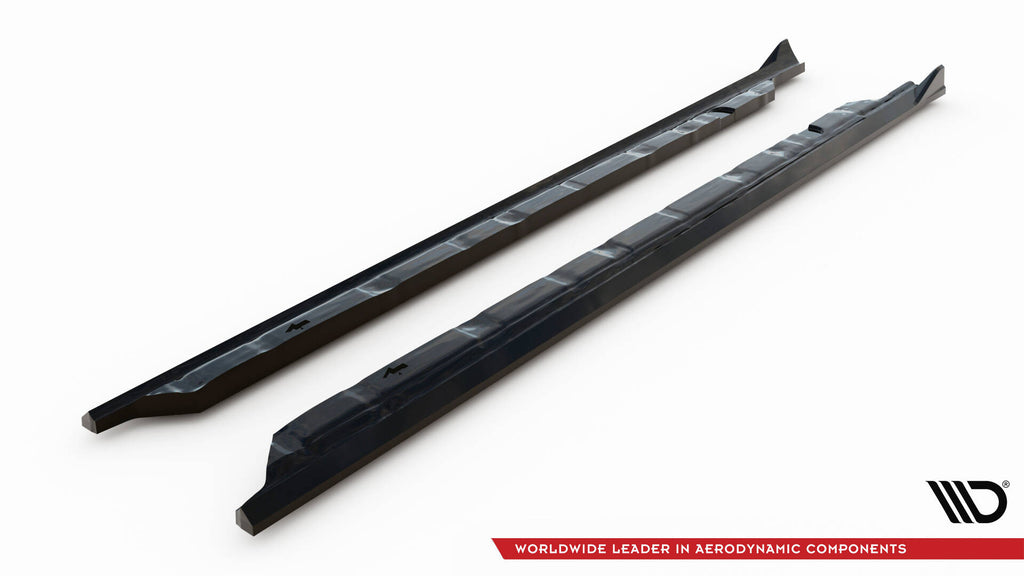 Maxton Design Street+ Seitenschweller Leisten passend für Audi A3 Limousine 8V schwarz Hochglanz