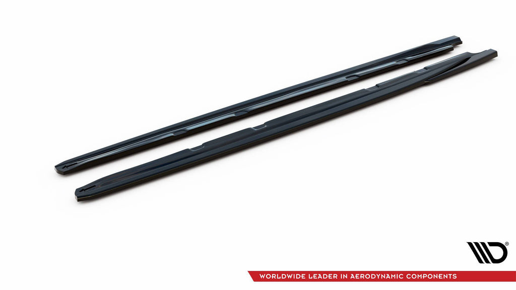 Maxton Design Street+ Seitenschweller Leisten passend für V.5 Seat Leon Cupra / FR Mk3 / Mk3 Facelift schwarz Hochglanz