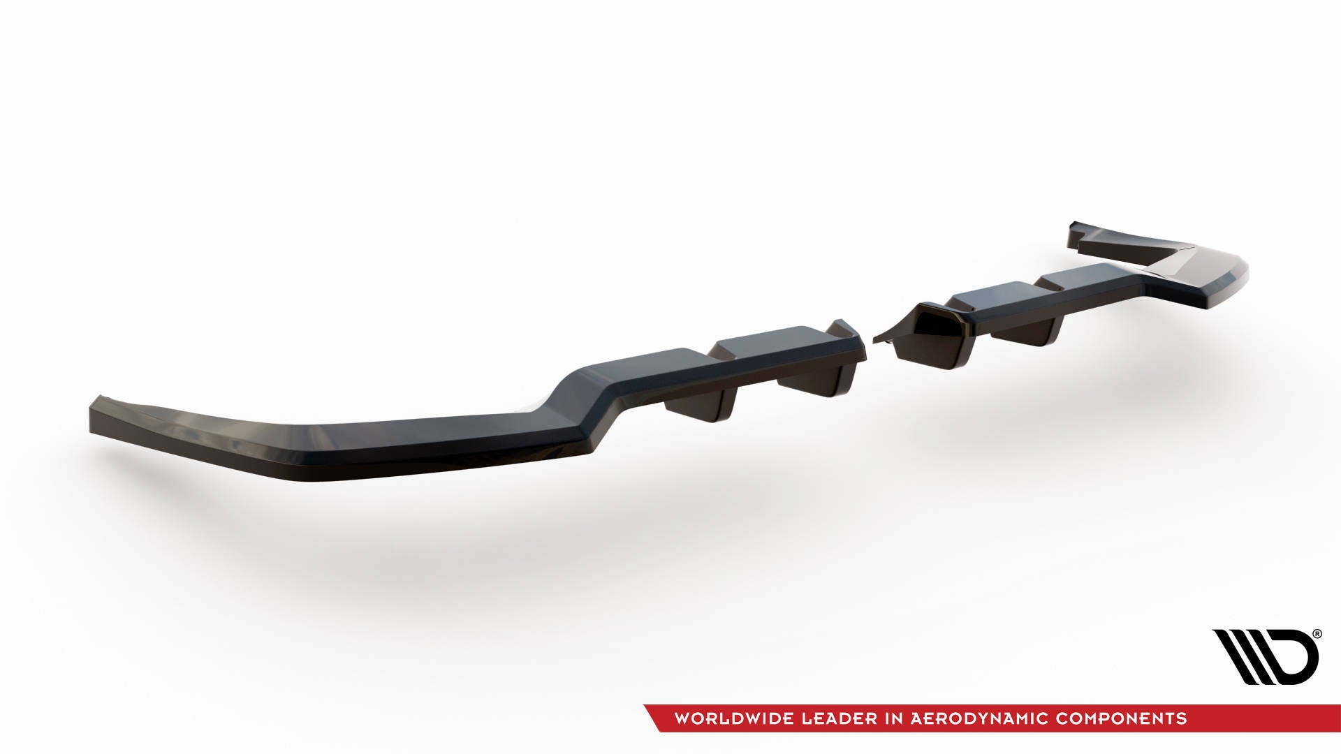Maxton Design Street+ Mittlerer Diffusor RACE passend für V.1 Honda Civic Type-R Mk 11 schwarz Hochglanz