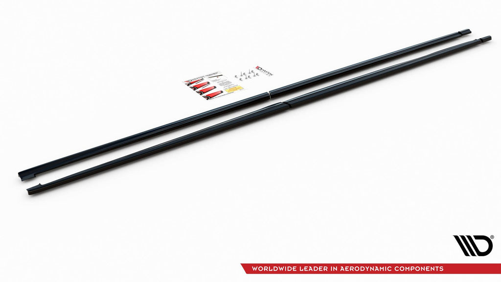 Maxton Design Street+ Seitenschweller Leisten passend für Mercedes-Benz V-Klasse Long AMG-Line W447 schwarz Hochglanz