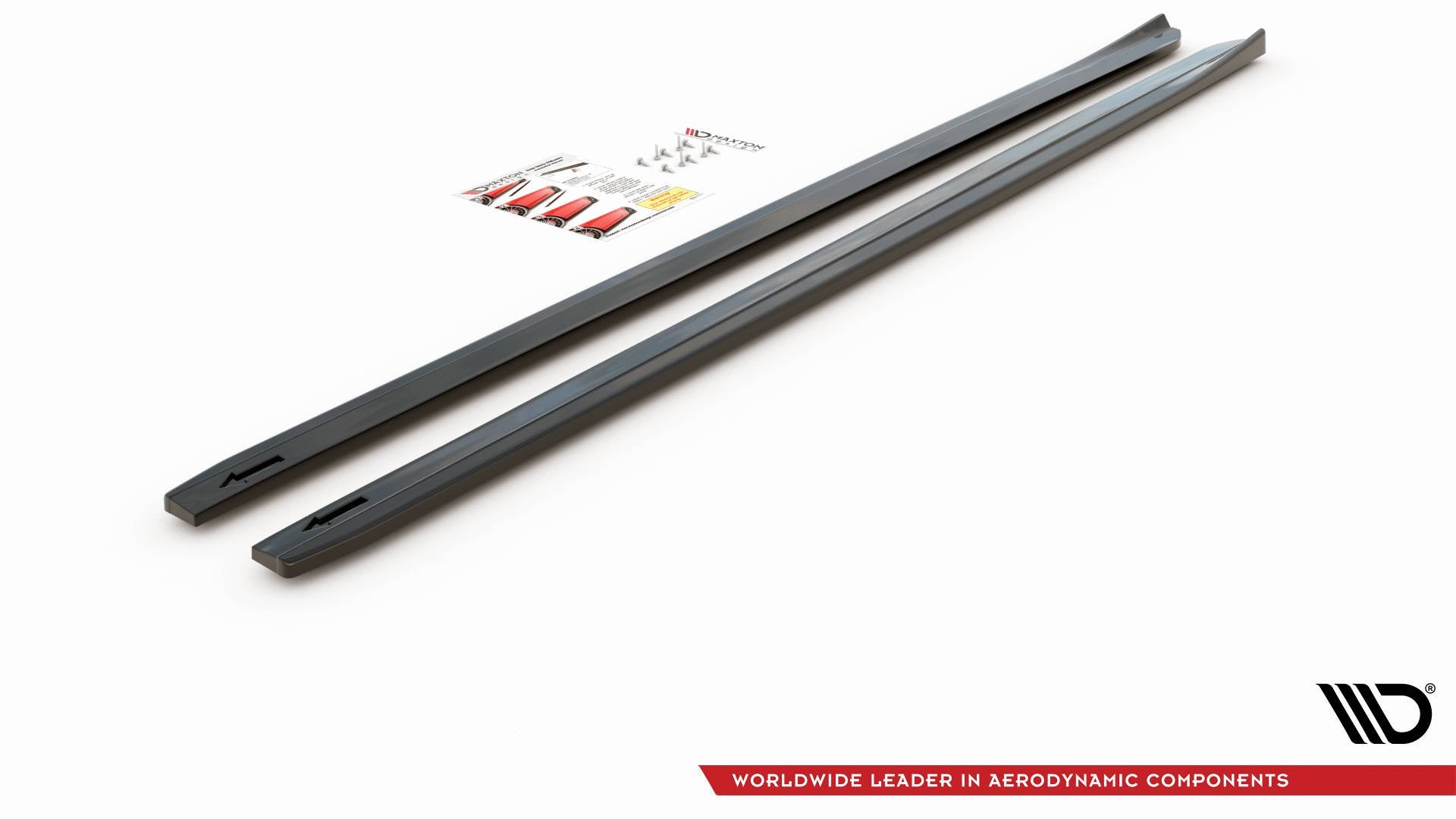 Maxton Design Seitenschweller Ansatz für V.4 VW Golf 7 R / R-Line Facelift Carbon Look