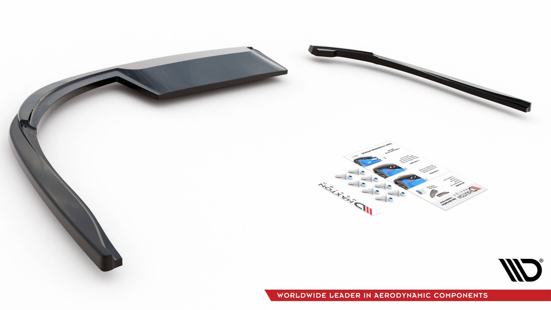 Maxton Design Heck Ansatz Flaps Diffusor passend für Jaguar XF R-Sport X260 schwarz Hochglanz