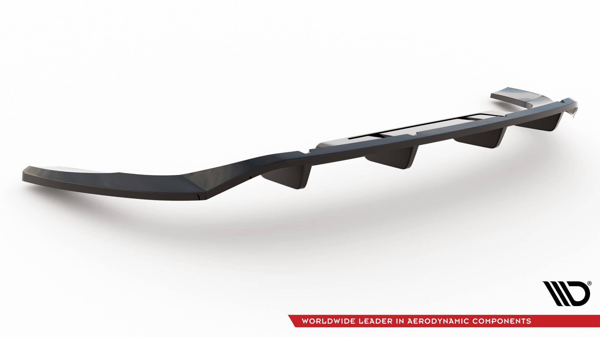 Maxton Design Street+ Mittlerer Diffusor RACE passend für Audi Q4 e-tron Sportback S-line Mk1 schwarz Hochglanz