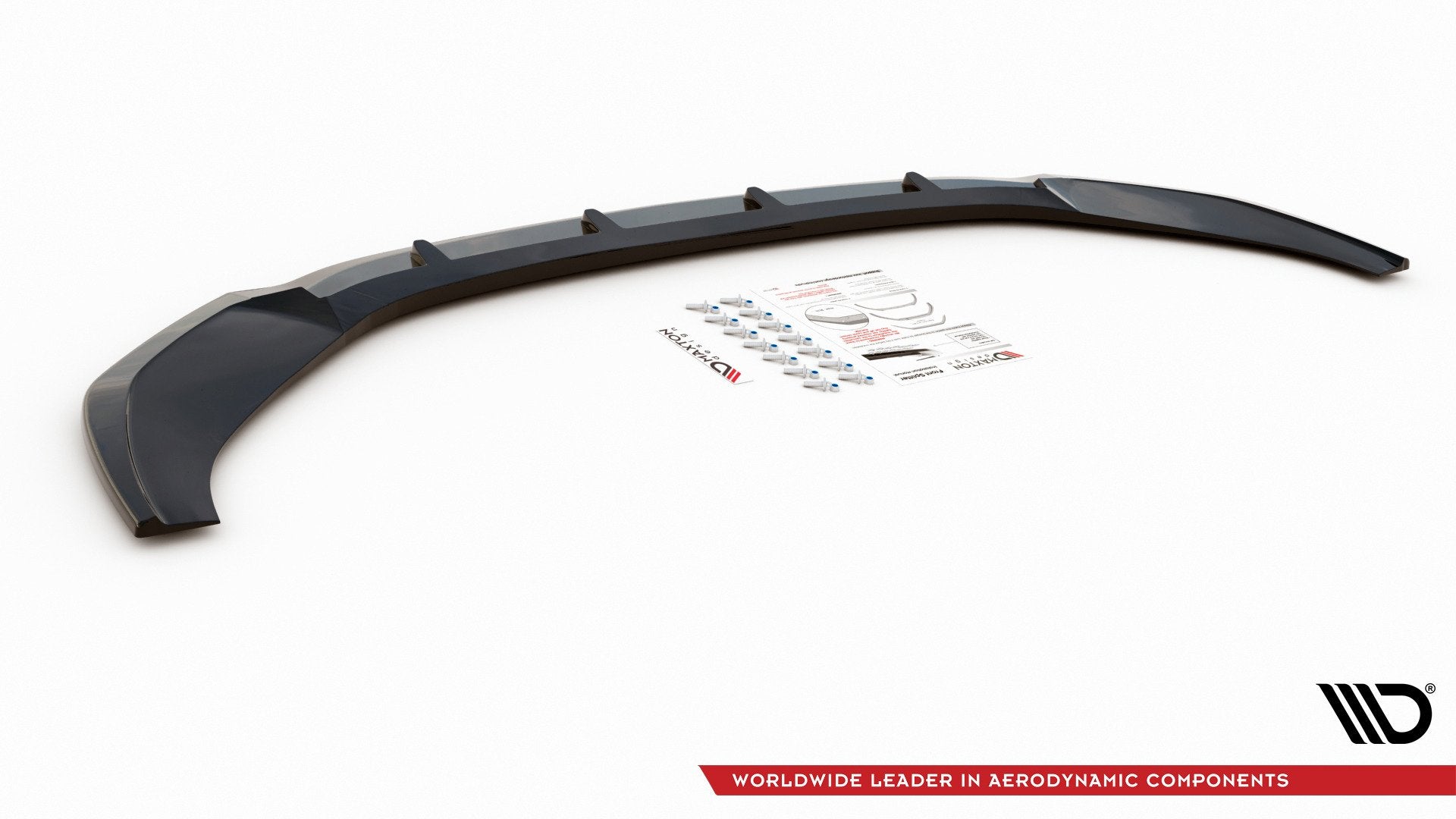 Maxton Design Street+ Spoilerlippe Front Ansatz V.2 passend für Audi A6 S-Line / S6 C8 / C8 Facelift schwarz Hochglanz