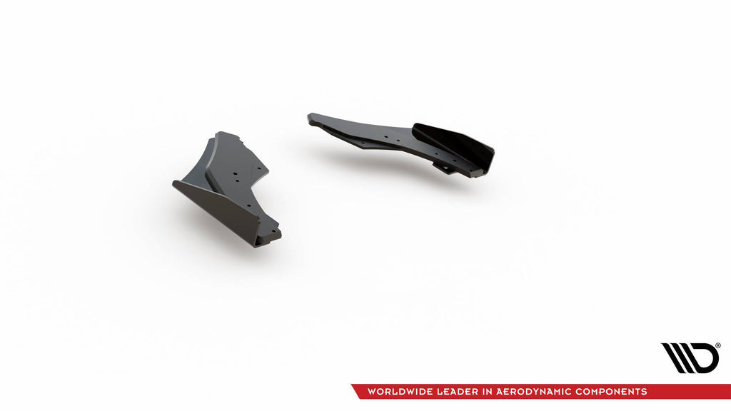 Maxton Design Street Pro Heck Ansatz Flaps Diffusor + Flaps passend für Ford VW Golf GTI Clubsport Mk8 Facelift schwarz Hochglanz