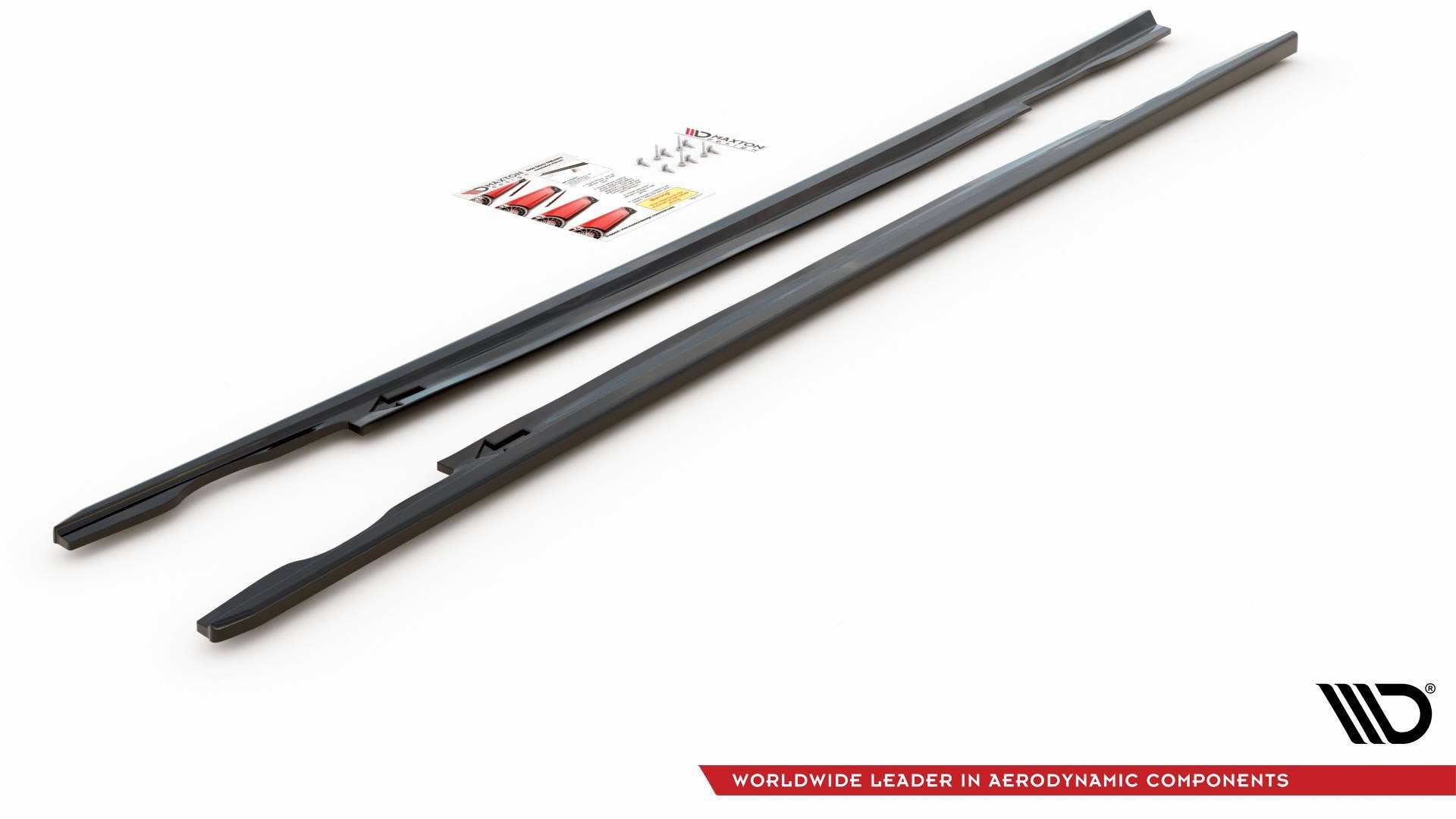 Maxton Design Street+ Seitenschweller Leisten passend für VW Passat B8 schwarz Hochglanz