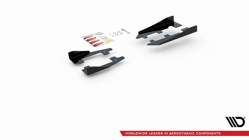 Maxton Design Seitenschweller Flaps passend für Ford Focus RS Mk3 schwarz Hochglanz