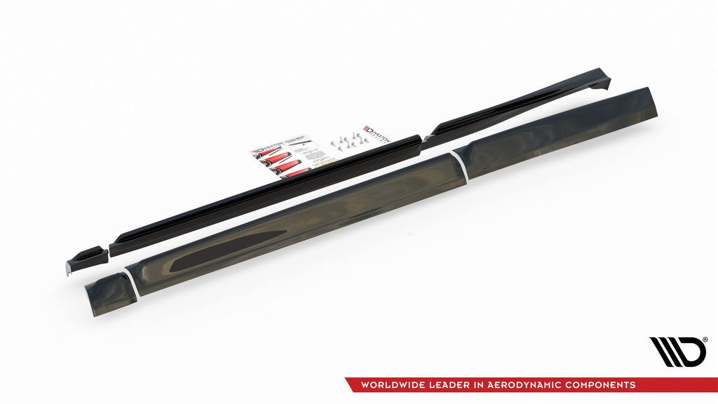 Maxton Design Seitenschweller Ansatz für Ford Puma ST-Line Carbon Look