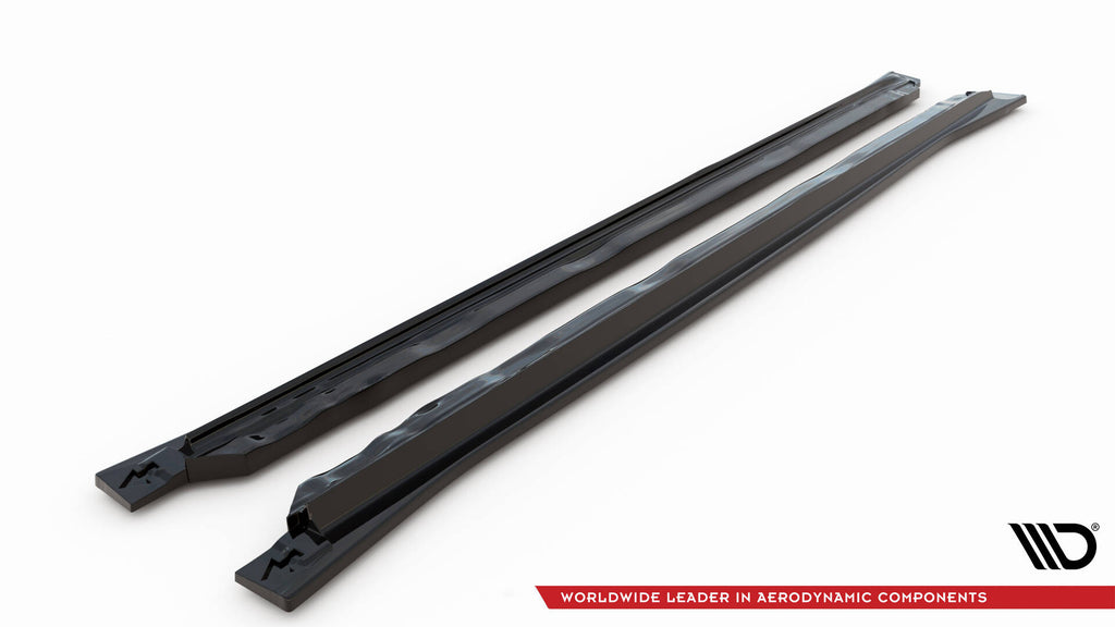 Maxton Design Street+ Seitenschweller Leisten passend für VW Tiguan Allspace Mk2 schwarz Hochglanz