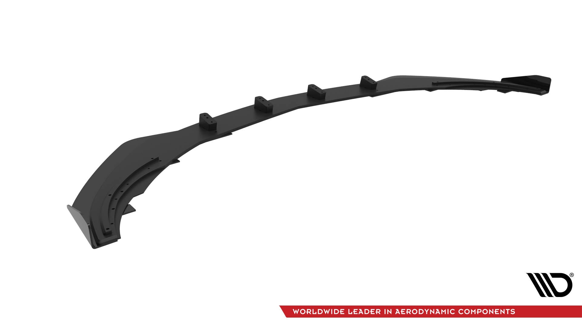Maxton Design Street Pro Street+ Spoilerlippe Front Ansatz + Flaps passend für Mercedes-Benz A AMG-Line W176 Facelift schwarz Hochglanz