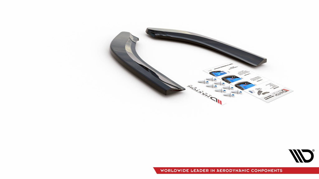 Maxton Design Heck Ansatz Flaps Diffusor passend für Ford S-Max Vignale Mk2 Facelift schwarz Hochglanz