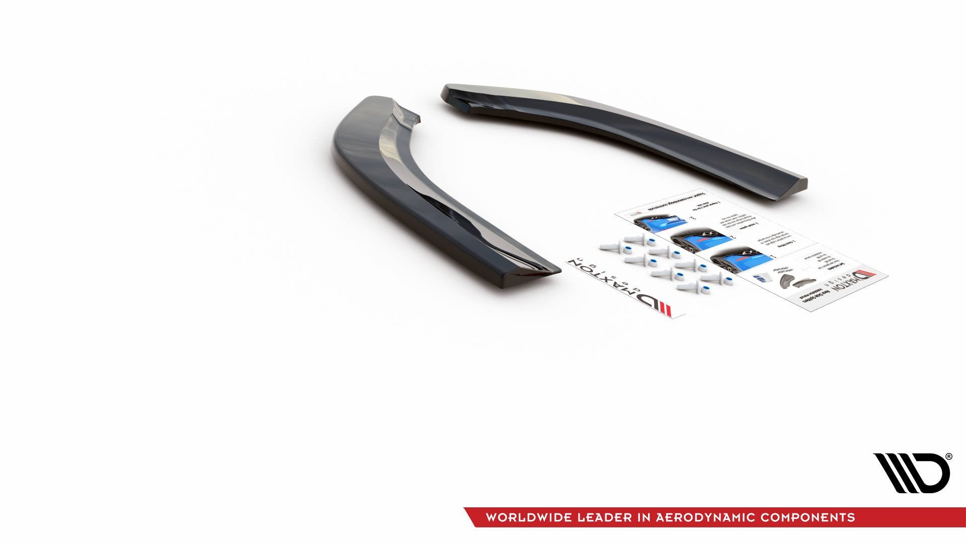 Maxton Design Heck Ansatz Flaps Diffusor passend für Ford S-Max Vignale Mk2 Facelift schwarz Hochglanz