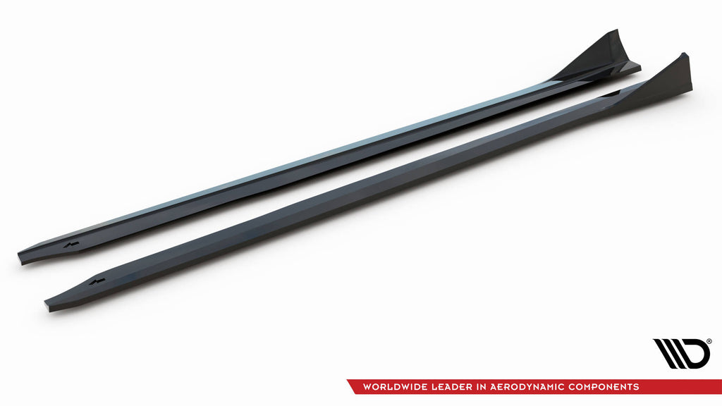 Maxton Design Street+ Seitenschweller Leisten passend für V.4 BMW M2 G87 schwarz Hochglanz