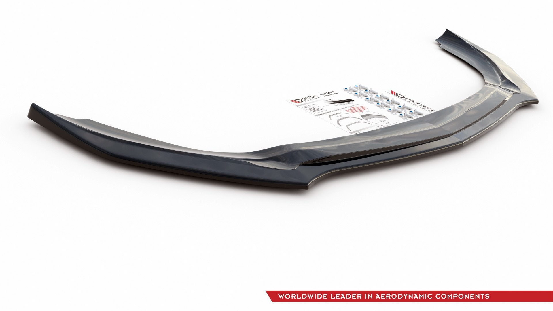Maxton Design Street+ Spoilerlippe Front Ansatz V.2 passend für Mercedes A35 AMG Aero W177 schwarz Hochglanz