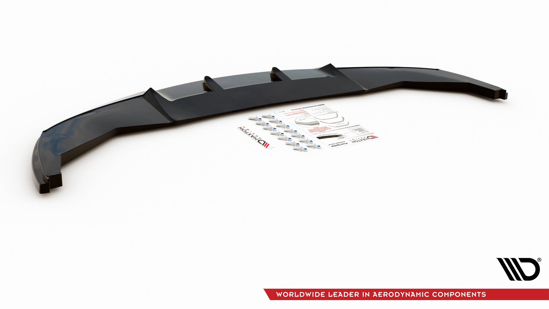 Maxton Design Street+ Spoilerlippe Front Ansatz V.2 passend für BMW 7 M-Paket F01 schwarz Hochglanz