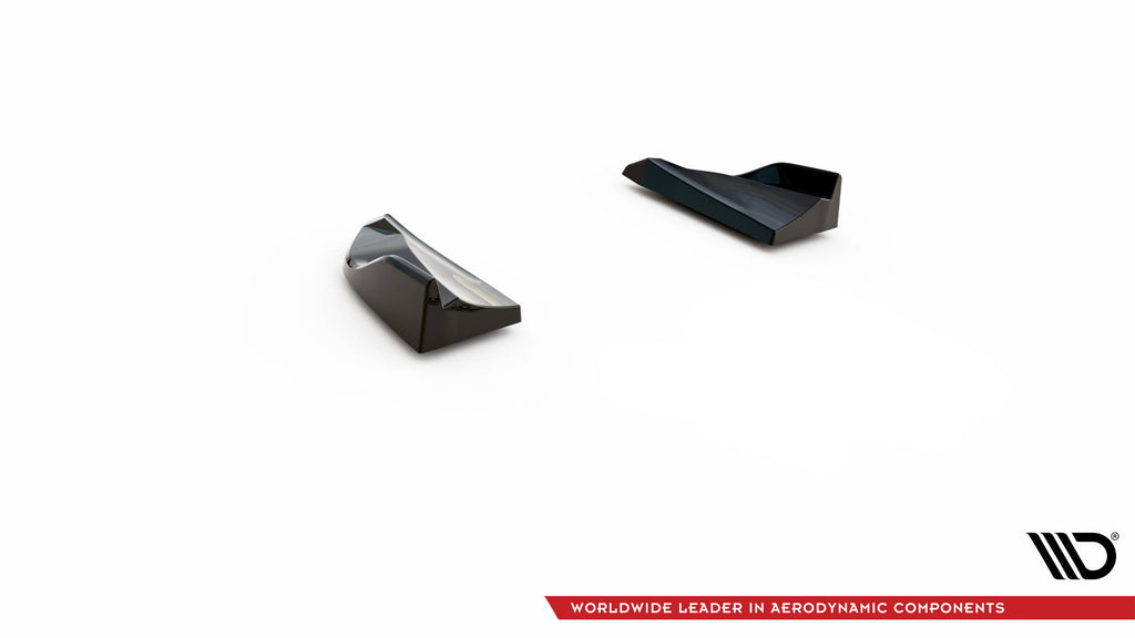 Maxton Design Heck Ansatz Flaps Diffusor passend für Porsche Macan GTS / Sport Design Mk1 Facelift schwarz Hochglanz
