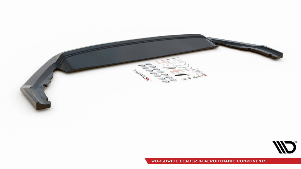 Maxton Design Street+ Spoilerlippe Front Ansatz V.2 passend für Skoda Octavia RS Mk4 schwarz Hochglanz