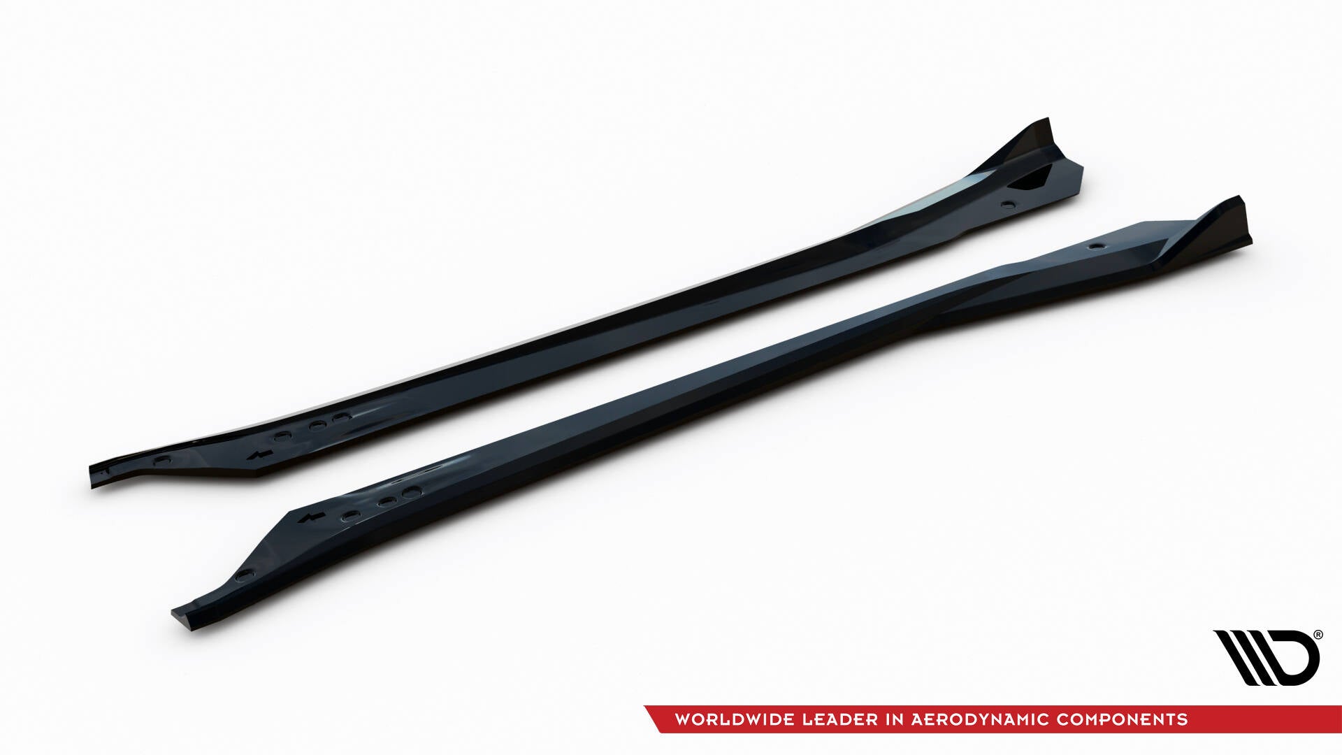 Maxton Design Street+ Seitenschweller Leisten V.2 passend für Chevrolet Corvette Stingray C7 schwarz Hochglanz