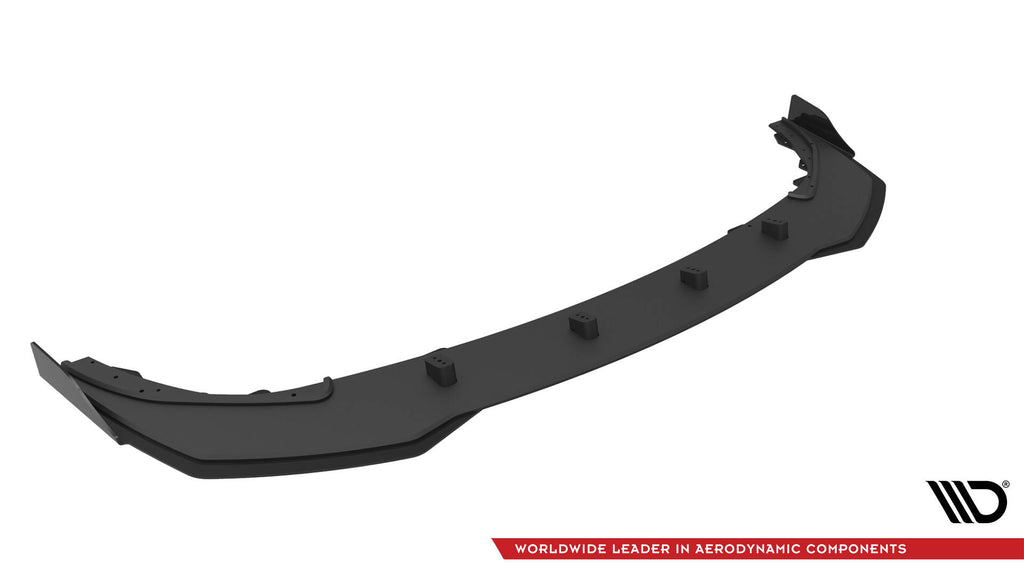 Maxton Design Street Pro Street+ Spoilerlippe Front Ansatz + Flaps passend für BMW 1er M-Paket / M135i / 128ti F40 schwarz Hochglanz