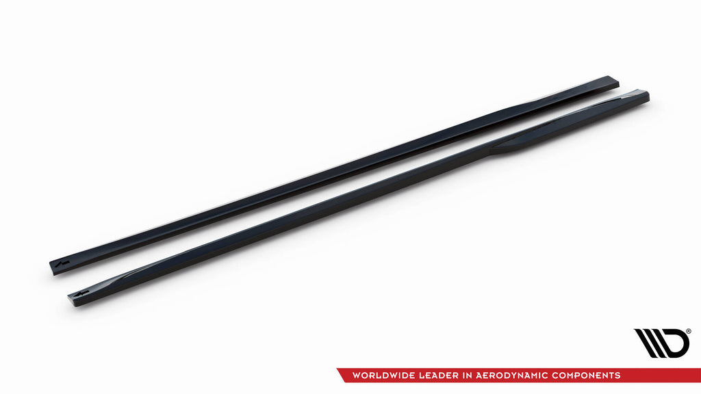 Maxton Design Street+ Seitenschweller Leisten passend für Audi S5 Coupe / A5 S-Line Coupe F5 Facelift schwarz Hochglanz