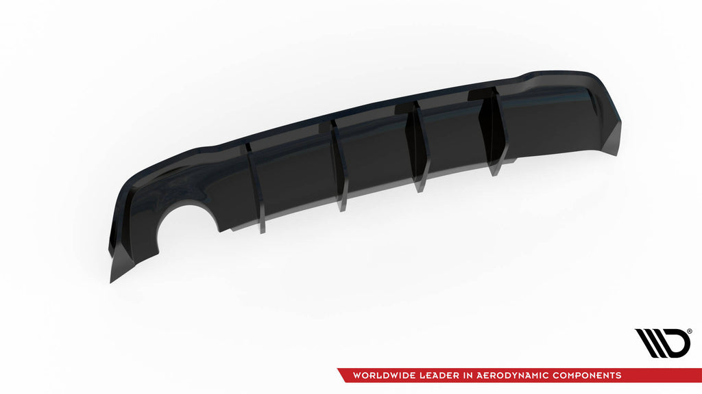 Maxton Design Diffusor Heck Ansatz passend für Opel Astra GTC OPC-Line J (Einzelauspuff li.) schwarz Hochglanz