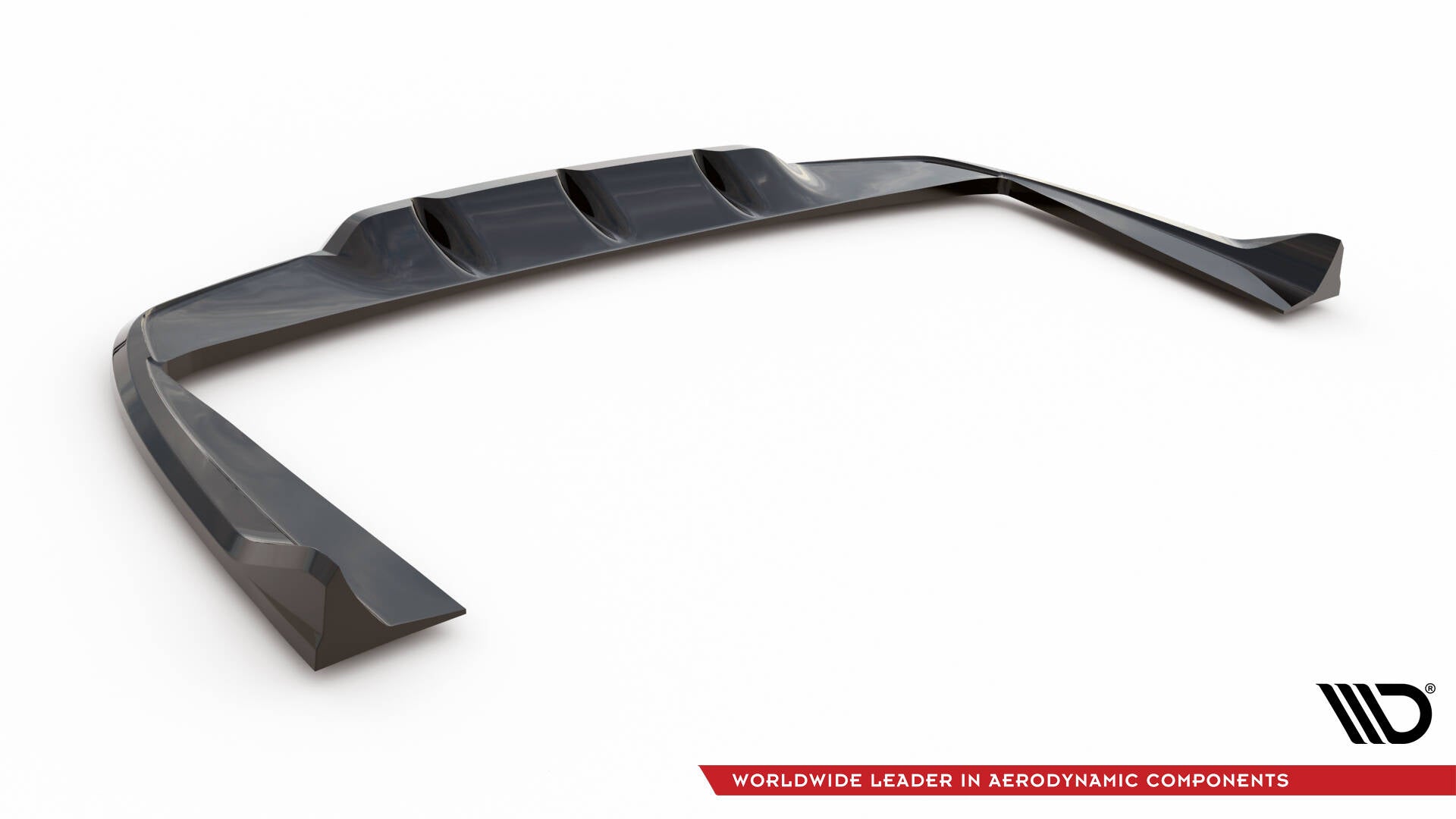 Maxton Design Street+ Mittlerer Diffusor RACE passend für Mercedes-AMG C63 Limousine / Kombi W205 / S205 schwarz Hochglanz