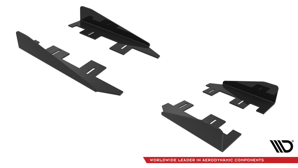 Maxton Design Seitenschweller Flaps passend für Ford Focus ST Mk3 Facelift schwarz Hochglanz