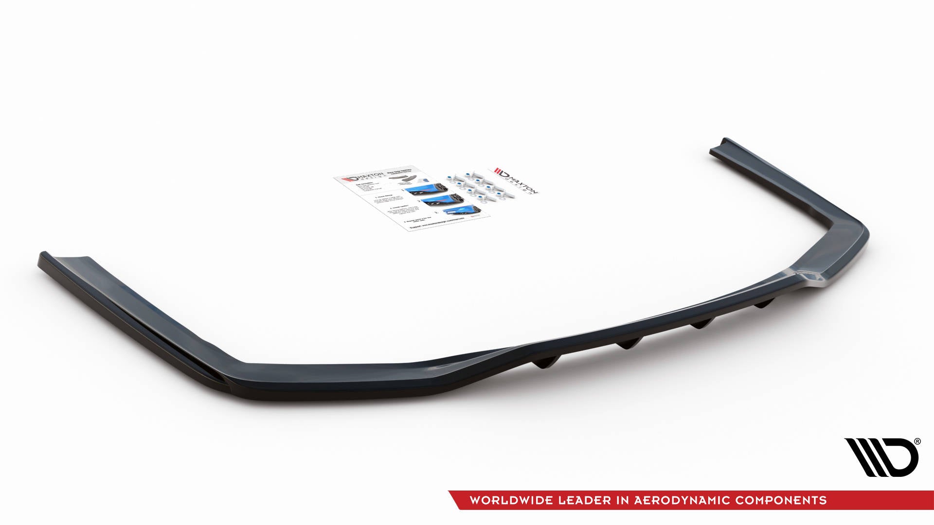 Maxton Design Street+ Mittlerer Diffusor RACE passend für V.1 BMW 7 M-Paket G11 / G12 Facelift schwarz Hochglanz