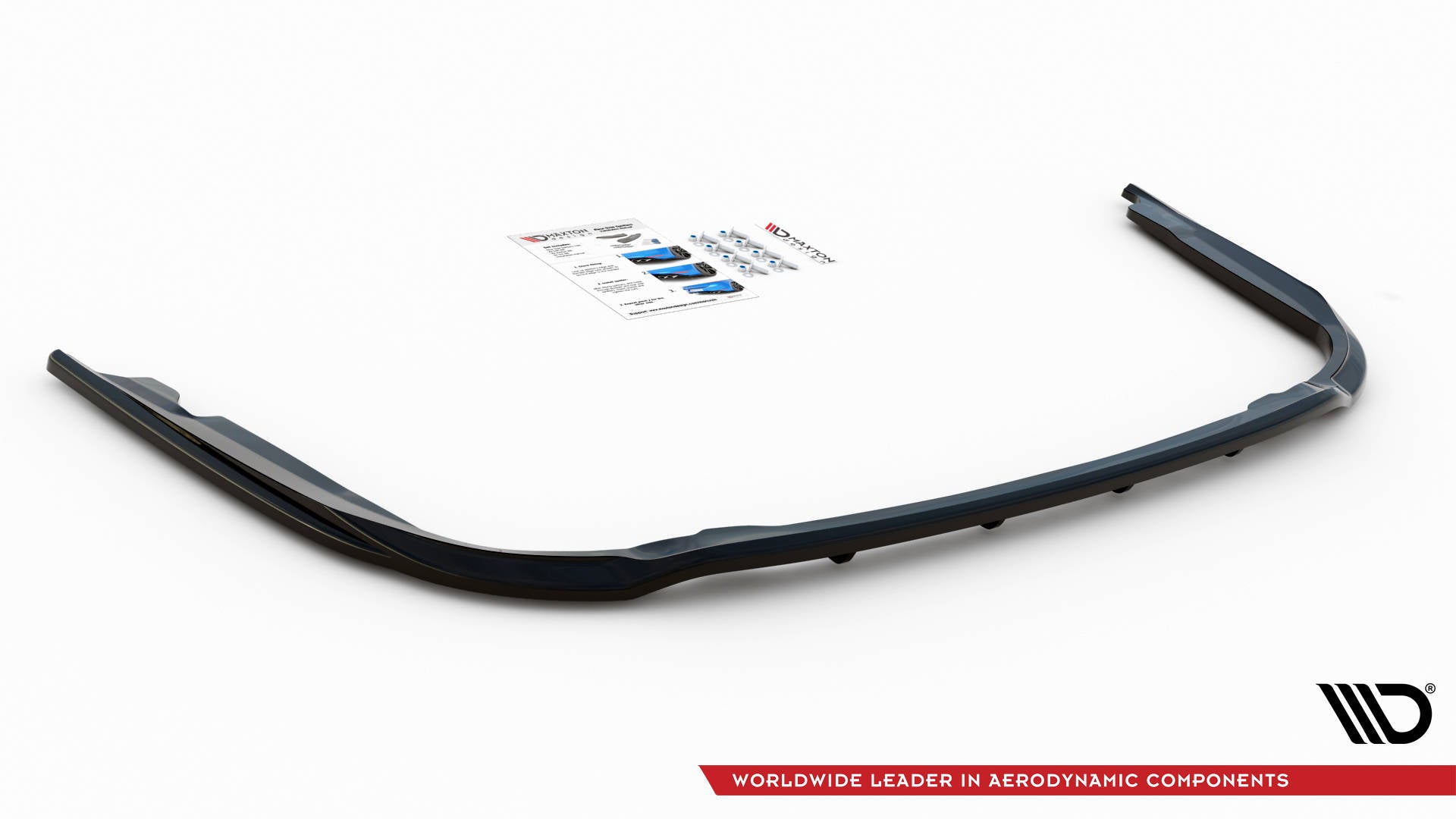 Maxton Design Mittlerer Diffusor Heck Ansatz DTM Look für Toyota Avensis Mk3 Facelift schwarz matt