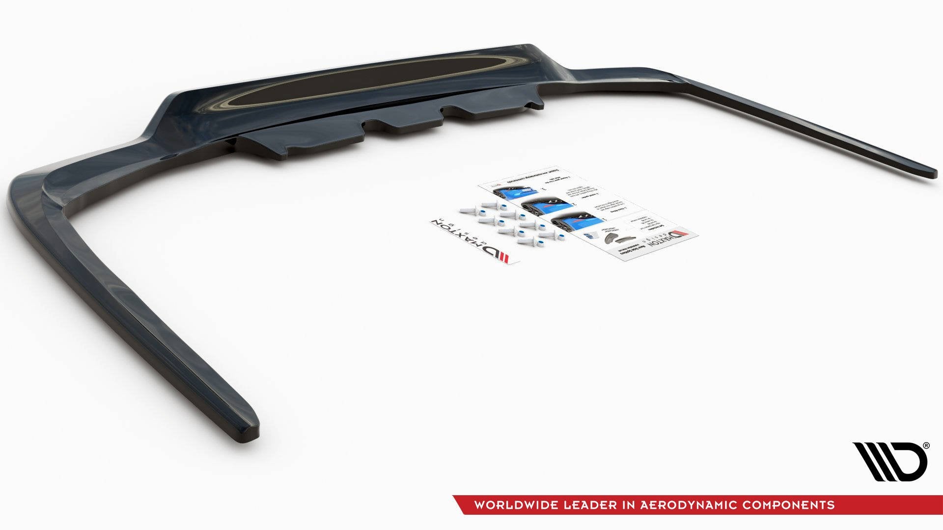 Maxton Design Street+ Mittlerer Diffusor RACE passend für Lexus LS Mk4 Facelift schwarz Hochglanz