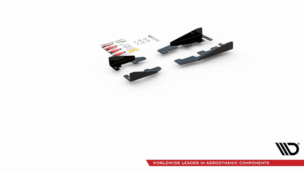 Maxton Design Seitenschweller Flaps passend für BMW 1er F21 M135i / M140i / M-Paket schwarz Hochglanz