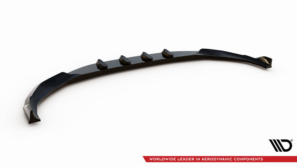 Maxton Design Street+ Spoilerlippe Front Ansatz V.5 passend für BMW 7 M-Paket G11 / G12 Facelift schwarz Hochglanz