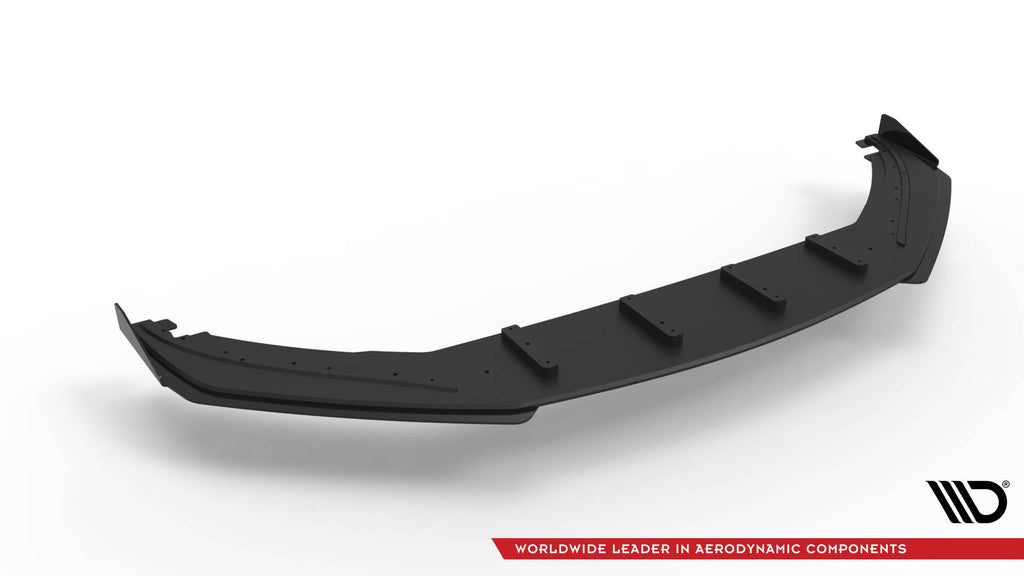 Maxton Design Street Pro Street+ Spoilerlippe Front Ansatz + Flaps passend für VW Scirocco R Mk3 schwarz Hochglanz