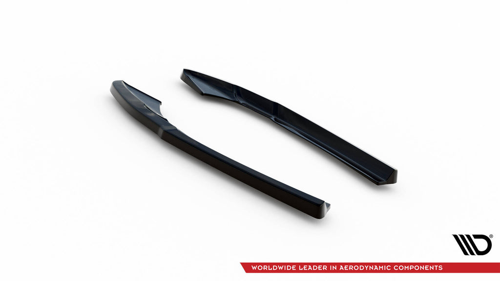 Maxton Design Heck Ansatz Flaps Diffusor passend für Audi S4 B9 Facelift schwarz Hochglanz