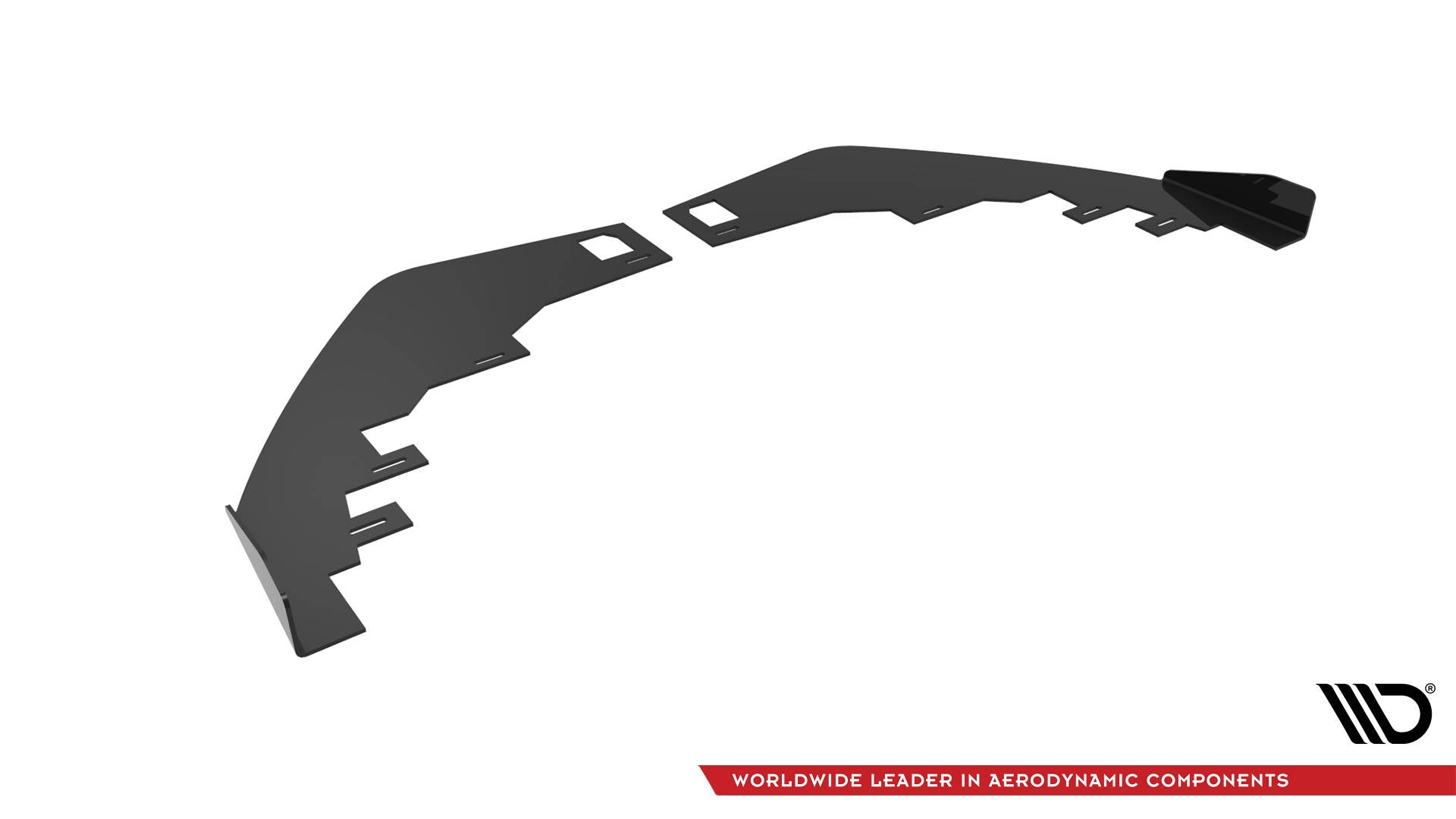 Maxton Design Front Stoßstange Flaps passend für Mercedes-Benz A AMG-Line W176 Facelift schwarz Hochglanz