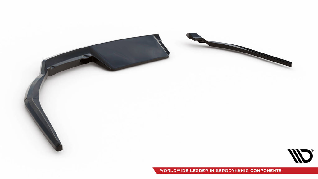 Maxton Design Street+ Mittlerer Diffusor RACE passend für Jaguar XE X760 Facelift schwarz Hochglanz