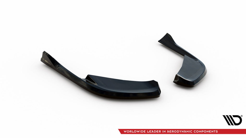 Maxton Design Heck Ansatz Flaps Diffusor passend für Alfa Romeo Giulia Quadrifoglio schwarz Hochglanz