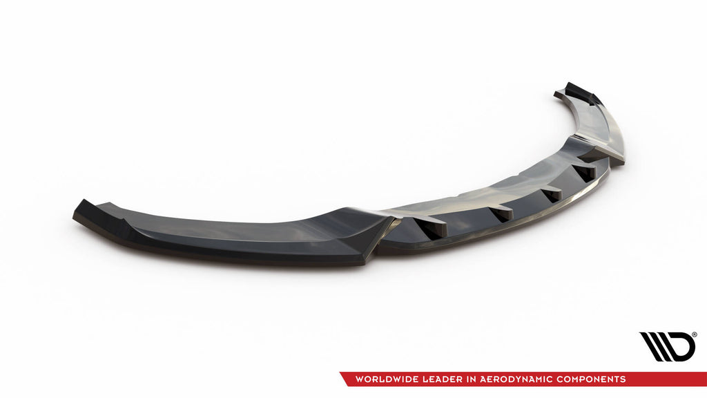 Maxton Design Street+ Spoilerlippe Front Ansatz V.3 passend für BMW 4er Coupe / Gran Coupe / Cabrio M-Paket F32 / F36 / F33 schwarz Hochglanz